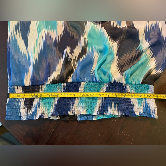 Alfani Sheer Neck Tie Blouse - Picture 7 of 11